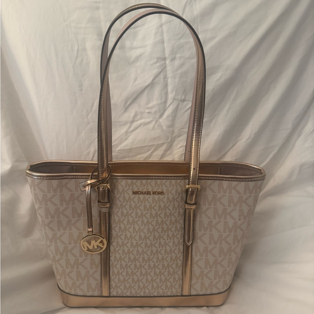 Michael Kors Rose Gold Signature Tote